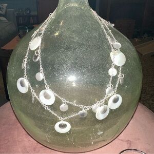 White House Black Market mother of pearl necklace bracelet set